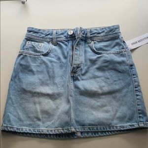denim mini skirt